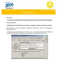 captura e integración contable de anticipos - Control 2000