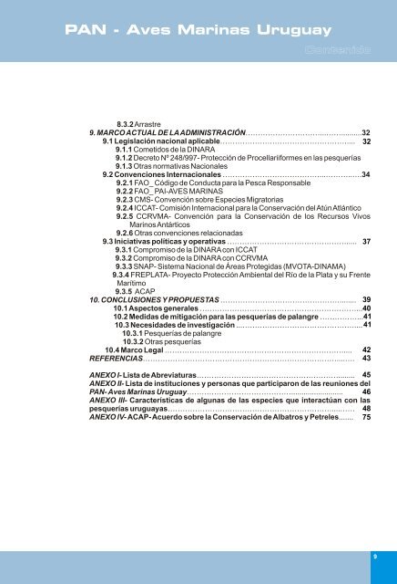 PAN - Aves Marinas - Dirección Nacional de Recursos Acuáticos