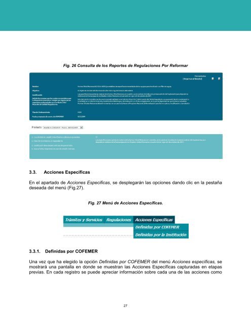 Manual de usuario para la captura de los Reportes ... - Cofemer