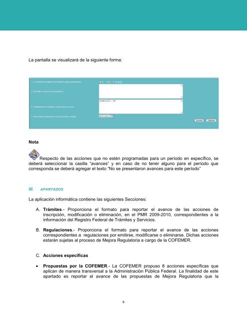 Manual de usuario para la captura de los Reportes ... - Cofemer