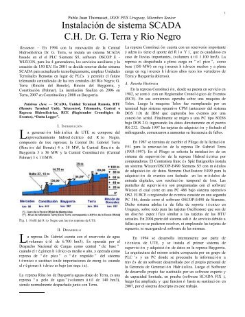 Instalación de sistema SCADA C.H. Dr. G. Terra y Río Negro