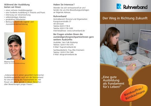 flyer ausbildung der weg in richtung ... - Ruhrverband