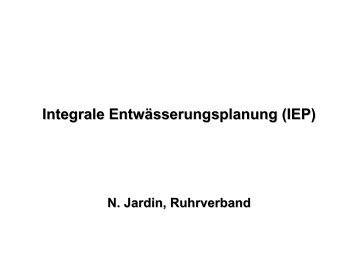 Integrale Entwässerungsplanung (IEP) - Ruhrverband