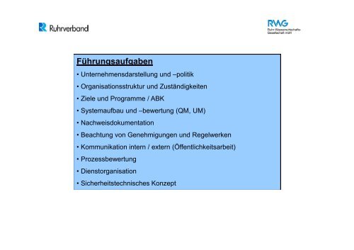 Betriebsführungen - Ruhrverband