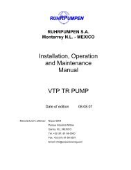 Installation, Operation and Maintenance Manual VTP ... - Ruhrpumpen