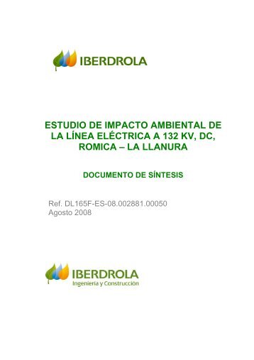 estudio de impacto ambiental de la línea eléctrica a 132 ... - Iberdrola