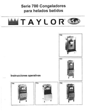 Serie 700 Congeladores para helados batidos - Taylor Company