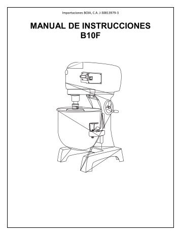 MANUAL DE INSTRUCCIONES B10F.pdf - Importaciones Boia, CA