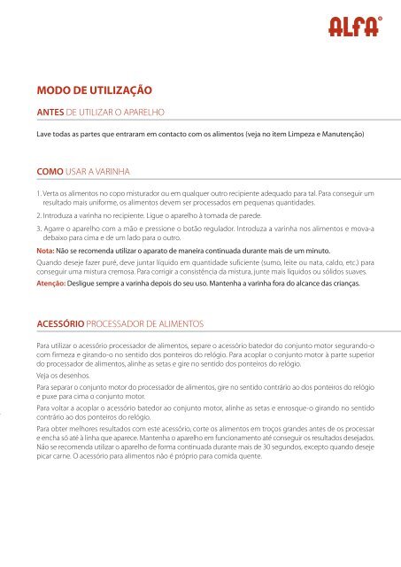 Manual de Instrucciones MODELO 7069 Manual de instruções ... - Alfa