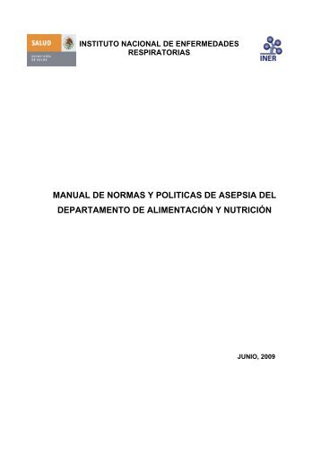 manual de normas y politicas de asepsia - Instituto Nacional de ...