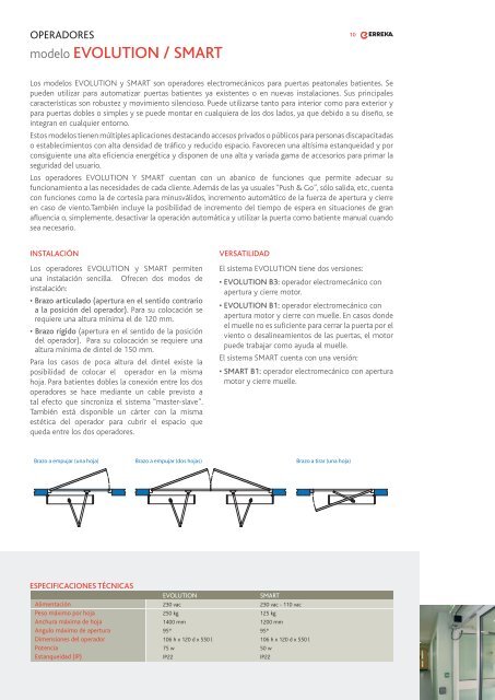 Operador Evolution / Smart - Erreka