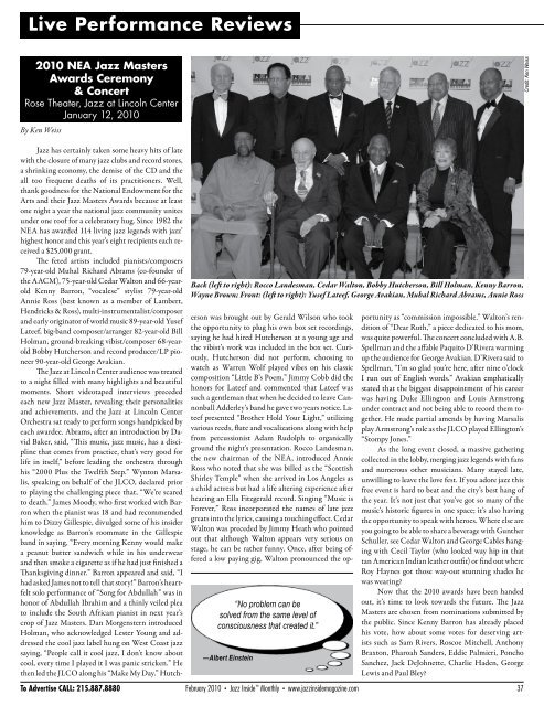 February 2010 issue - Jazz Singers.com