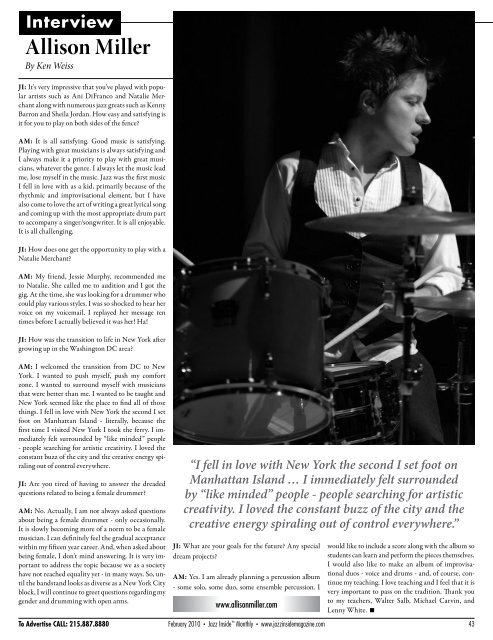 February 2010 issue - Jazz Singers.com