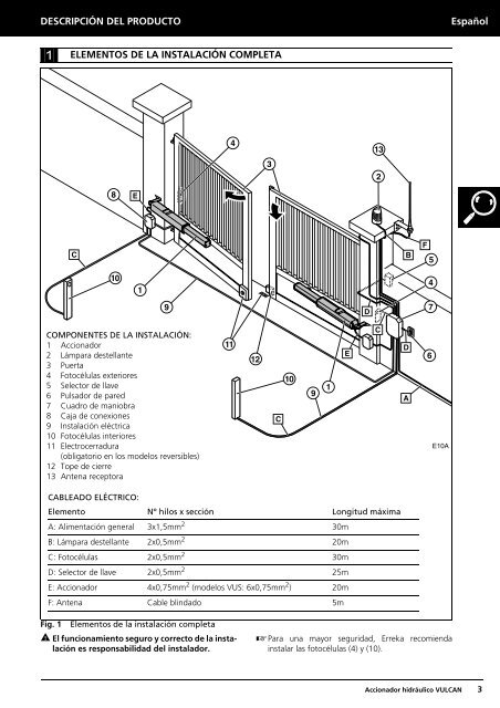 accionador hidráulico para puertas batientes manual ... - portogama