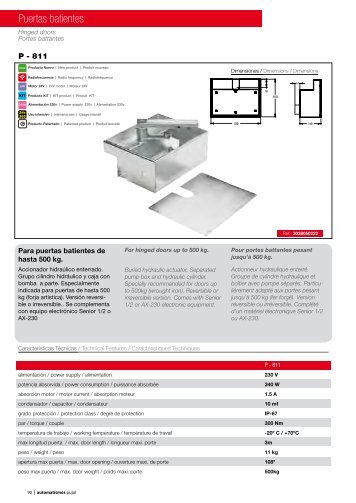 Puertas batientes - Automatismos Pujol