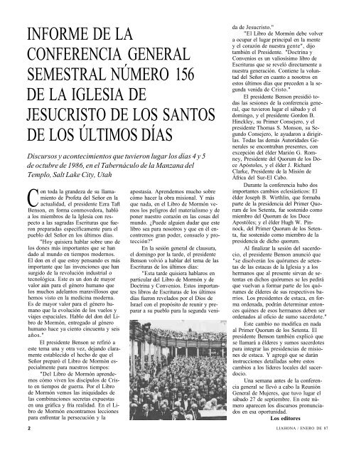 LIAHONA ENERO 1987.pdf - Cumorah.org