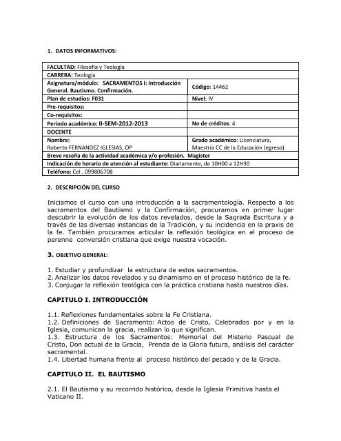 Sacramentos I