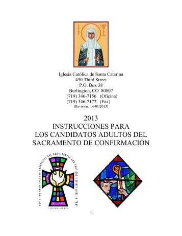 2013 instrucciones para los candidatos adultos del sacramento de ...