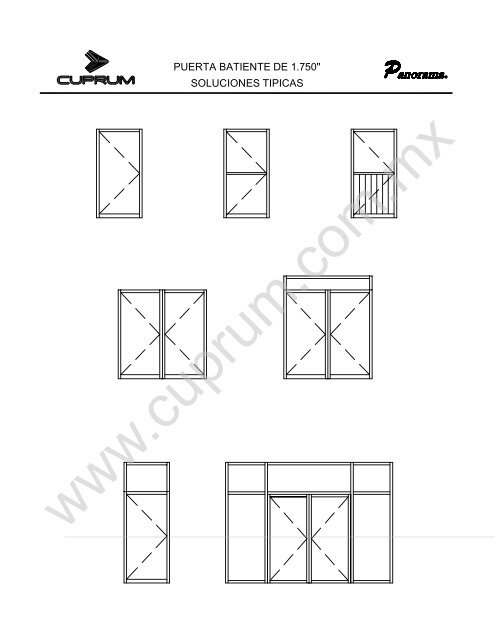 SOLUCIONES TIPICAS PUERTA BATIENTE DE 1.750" - Cuprum