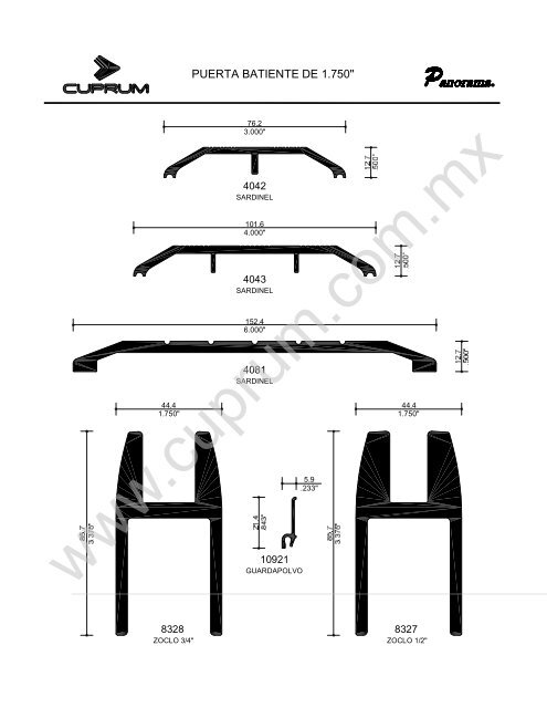 SOLUCIONES TIPICAS PUERTA BATIENTE DE 1.750" - Cuprum