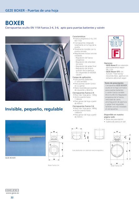 Cierra puertas para puertas cortafuego PDF - Suafo. Suministros ...