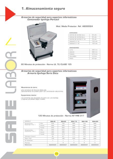 Descargar catálogo SAFELABOR (pdf, 3113 Kbytes)