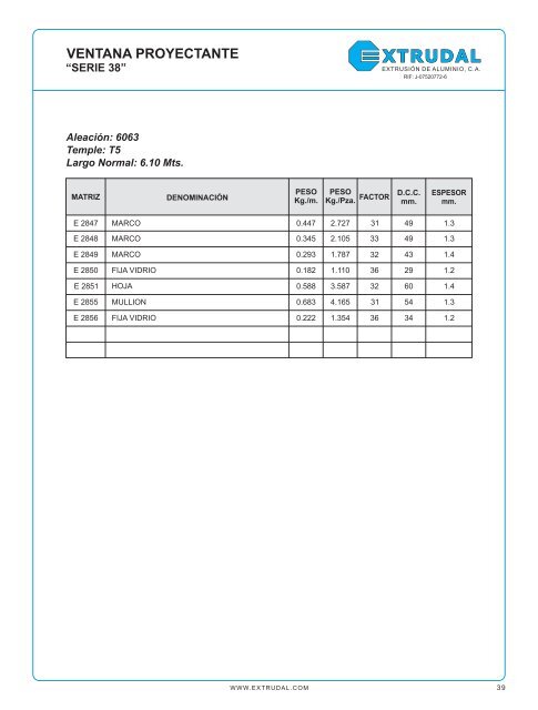 ventana corredera - Extrudal.com