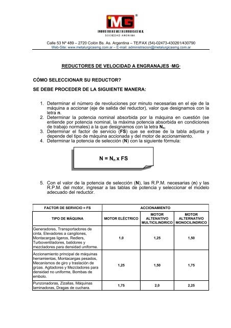 reductores de velocidad a engranajes