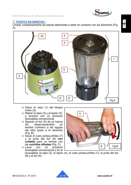 MANUAL DE UTILIZACIÓN Y DE MANTENIMIENTO BATIDORA ...