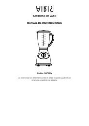 BATIDORA DE VASO MANUAL DE INSTRUCCIONES - Airis Support