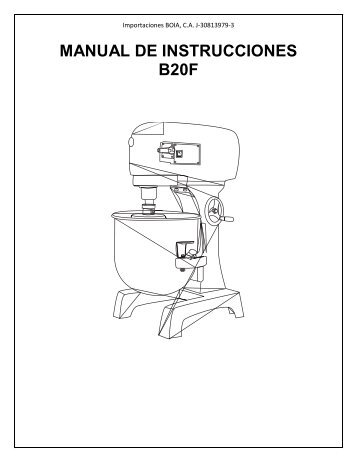 MANUAL DE INSTRUCCIONES B20F.pdf - Importaciones Boia, CA