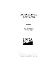 agriculture decisions - USDA | Departmental Management - US ...