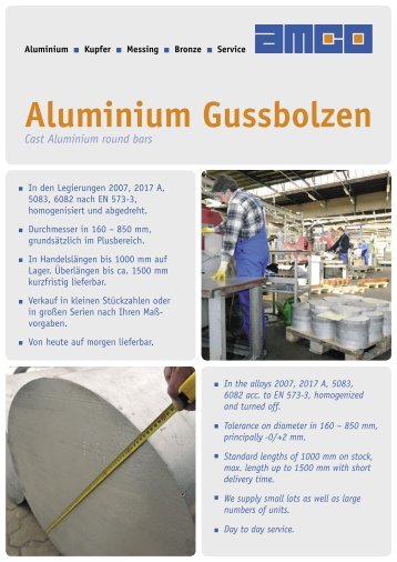 Flyer Gussbolzen - AMCO Metall-Service Gmbh