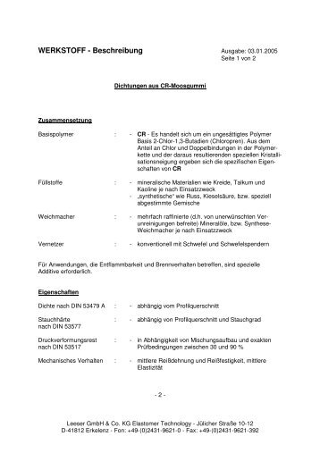 Chloropren-Dichtung (CR)