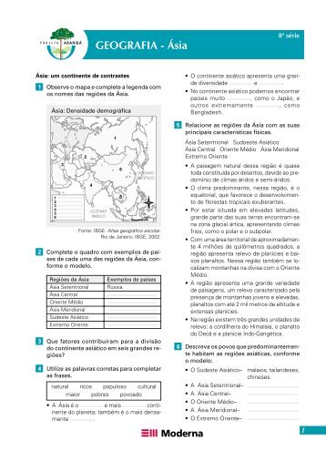 GEOGRAFIA - Ásia