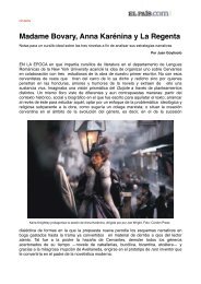 Madame Bovary, Anna Karénina y La Regenta - Los Medios