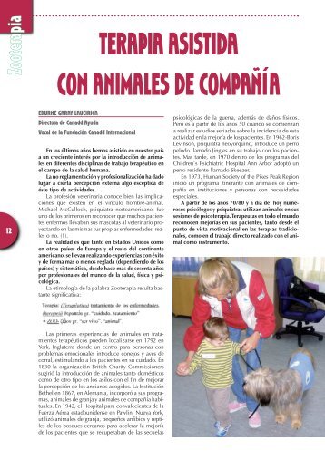 TERAPIA ASISTIDA CON ANIMALES DE COMPAÑÍA - Colegio de ...