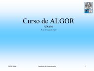 Curso de ALGOR - Instituto de Astronomía - UNAM