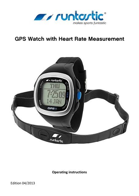 Peuter Ga wandelen Goed GPS Watch with Heart Rate Measurement - Runtastic