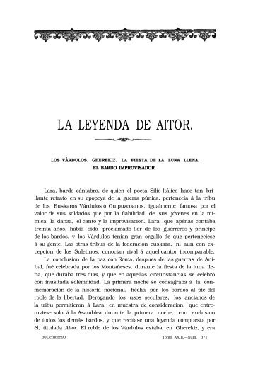 LA LEYENDA DE AITOR.