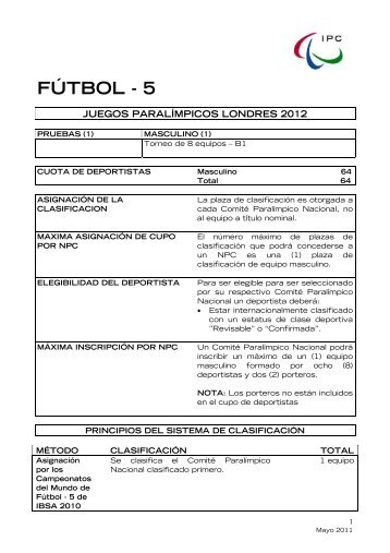 Descarga Criterios de Clasificacion IPC Fútbol 5 - Comité ...