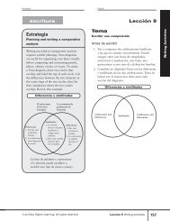 escritura Lección 9 Estrategia Tema