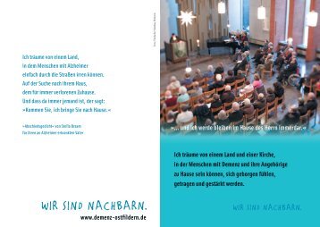 Ich träume von einem Land und einer Kirche, in der Menschen mit ...