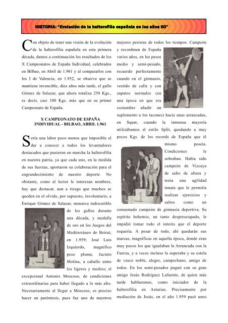 Historia La Halterofilia En Espana Federacion Espanola De