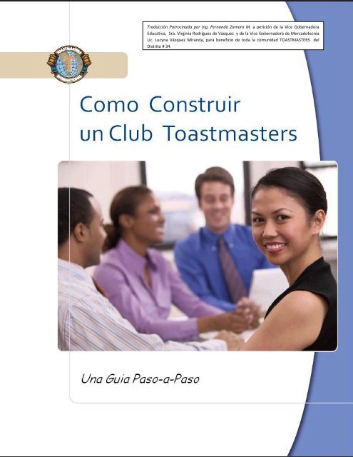 Cómo Construir un Club Toastmaster - Toastmasters International ...