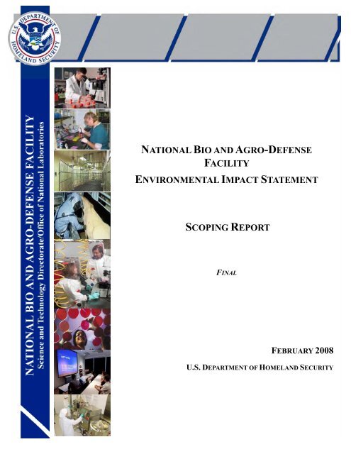 NBAF Scoping Report - U.S. Department of Homeland Security