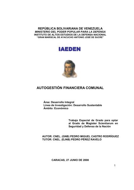 autogestión financiera comunal - Iaeden