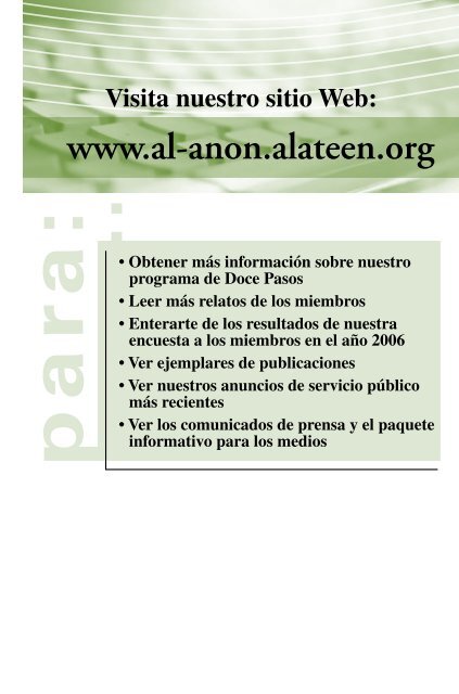 Al-Anon se enfrenta al alcoholismo 2008 - Al-Anon/Alateen