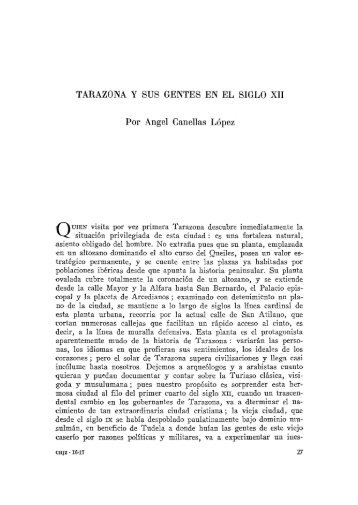 2. Tarazona y sus gentes en el siglo XII, por Ángel Canellas López