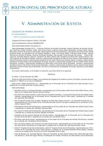 Boletín Oficial del Principado de Asturias - Gobierno del principado ...